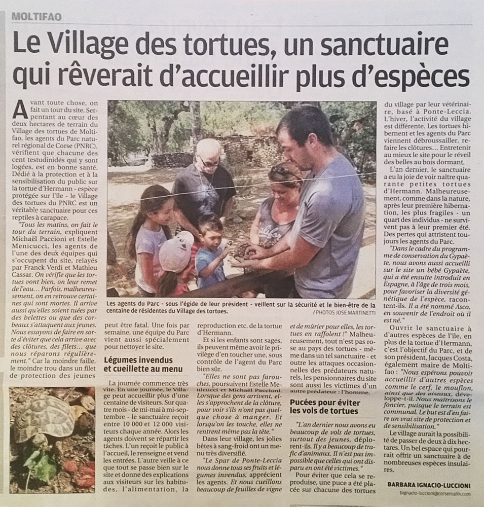le Village des Tortues de Moltifau